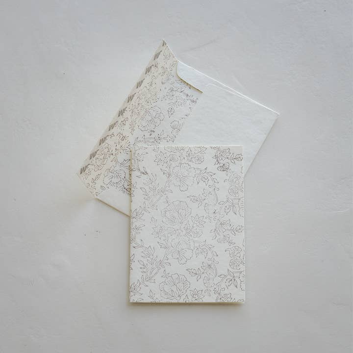Ji | The Atelier - Wholesale Everyday Greeting Card - Block Printed Card - Vine | Blank1