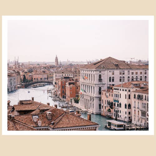 Venice Art Print (11x14): Hazy Afternoon on the Grand Canal for wholesale by Charlotte to Paris