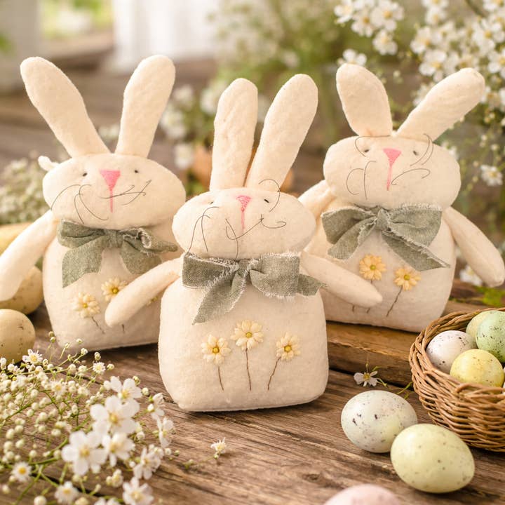 Mopsy Soft White Bunny Whiskers Decor Handmade for wholesale by Simply Home Company
