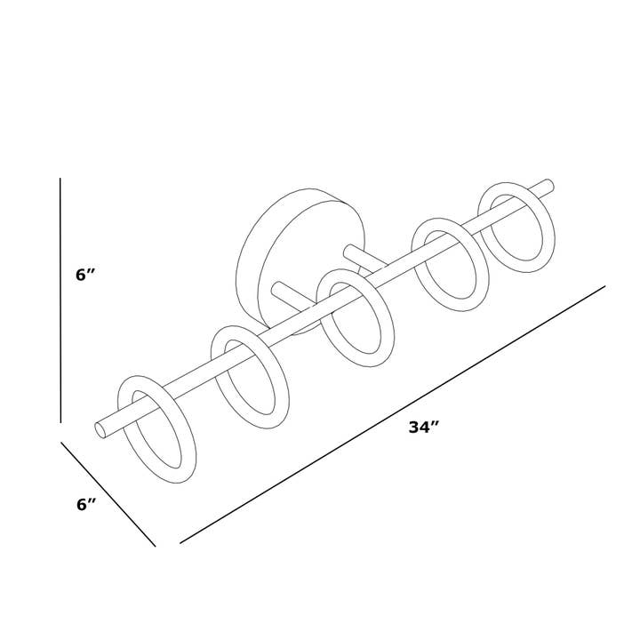 Oroma Home - Vendita all'ingrosso Applique - Lampada da bagno Loop a 5 luci dimmerabile13
