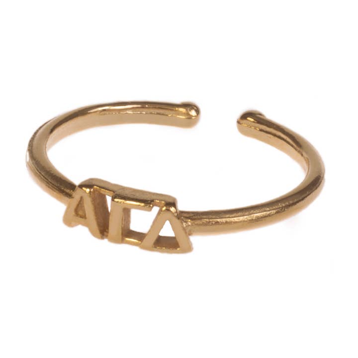 Alpha Gamma Delta Greek Letter Ring - Adjustable for wholesale by Shawn Paul