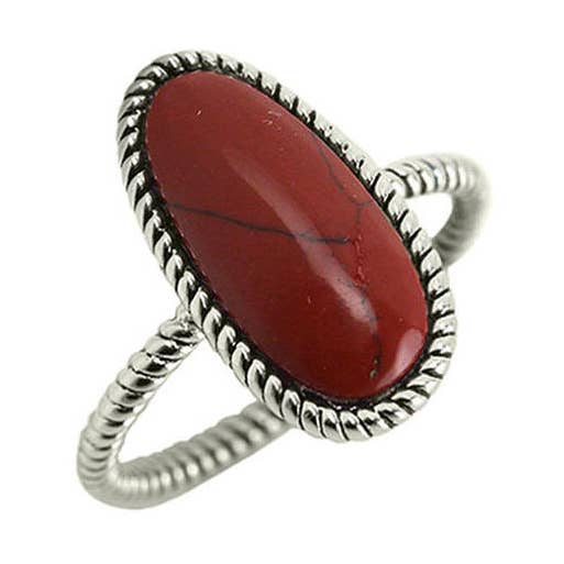 Korallen-Einzelsteinring für den Großhandel von NY Jewelry House