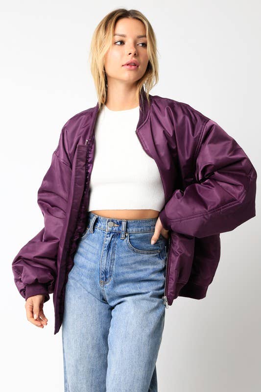 Olivaceous - Wholesale Bomber Jacket - Women's - Madison Bomber Jacket7
