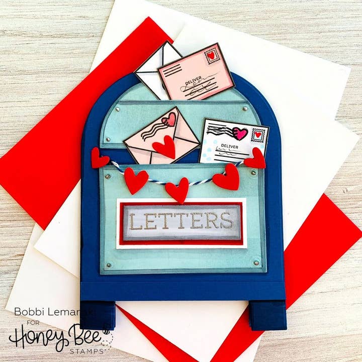 Post Box Card Base - Honey Cuts - Coordinating Dies for wholesale by Honey Bee Stamps