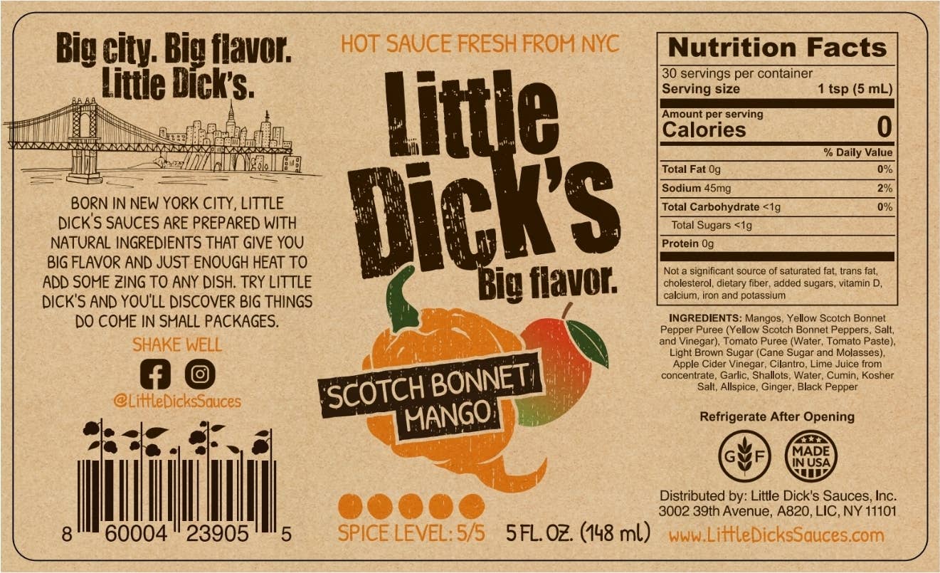 Little Dick's Sauces – wholesale Stark sås – Little Dick's Scotch Bonnet Mango Het Sås - Småskalig Produktion5