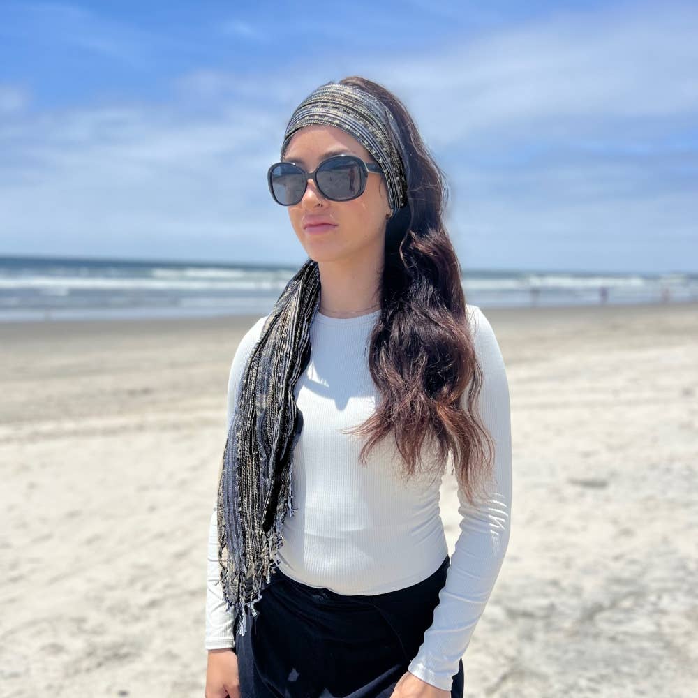 Humble Hilo – wholesale Scarf – Women's – Humble Hilo Multicolored Thread Artisan Scarf85