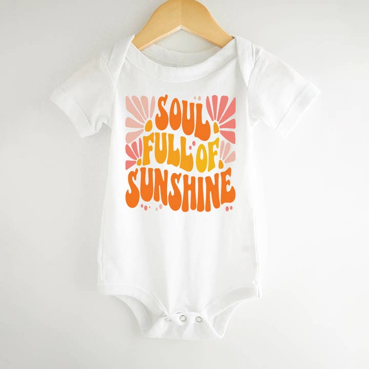 "Soul Full of Sunshine" Baby Tees and Onesies for wholesale by L.A. Wave Co.