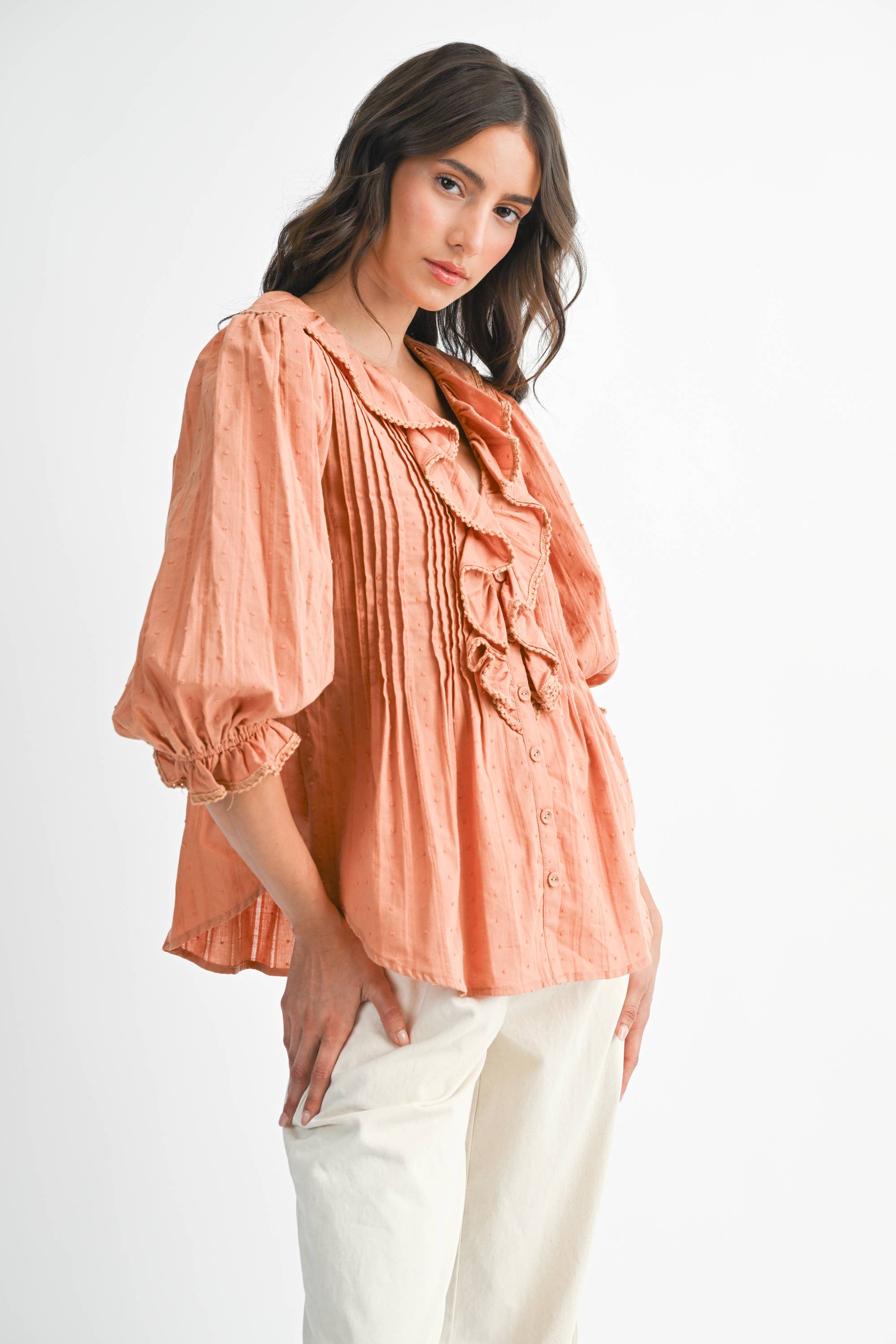 Camellia - Wholesale Blouse - Women's - FLOWING RUFFLED BLOUSE9