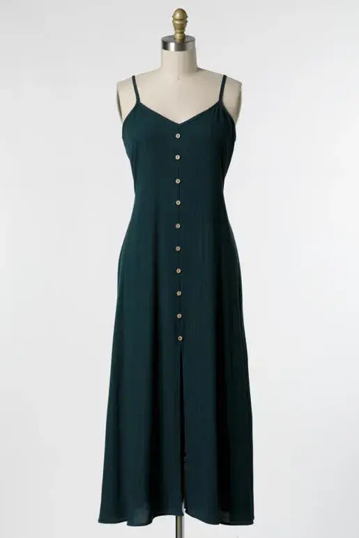 Final Touch - Vente Robe – femme - Robe fluide en mousseline épaisse avec boutons contrastants - ND40209-HV30