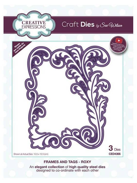 Creative Expressions Frames and Tags Collection Roxy for wholesale by Ecstasy Crafts Distributing