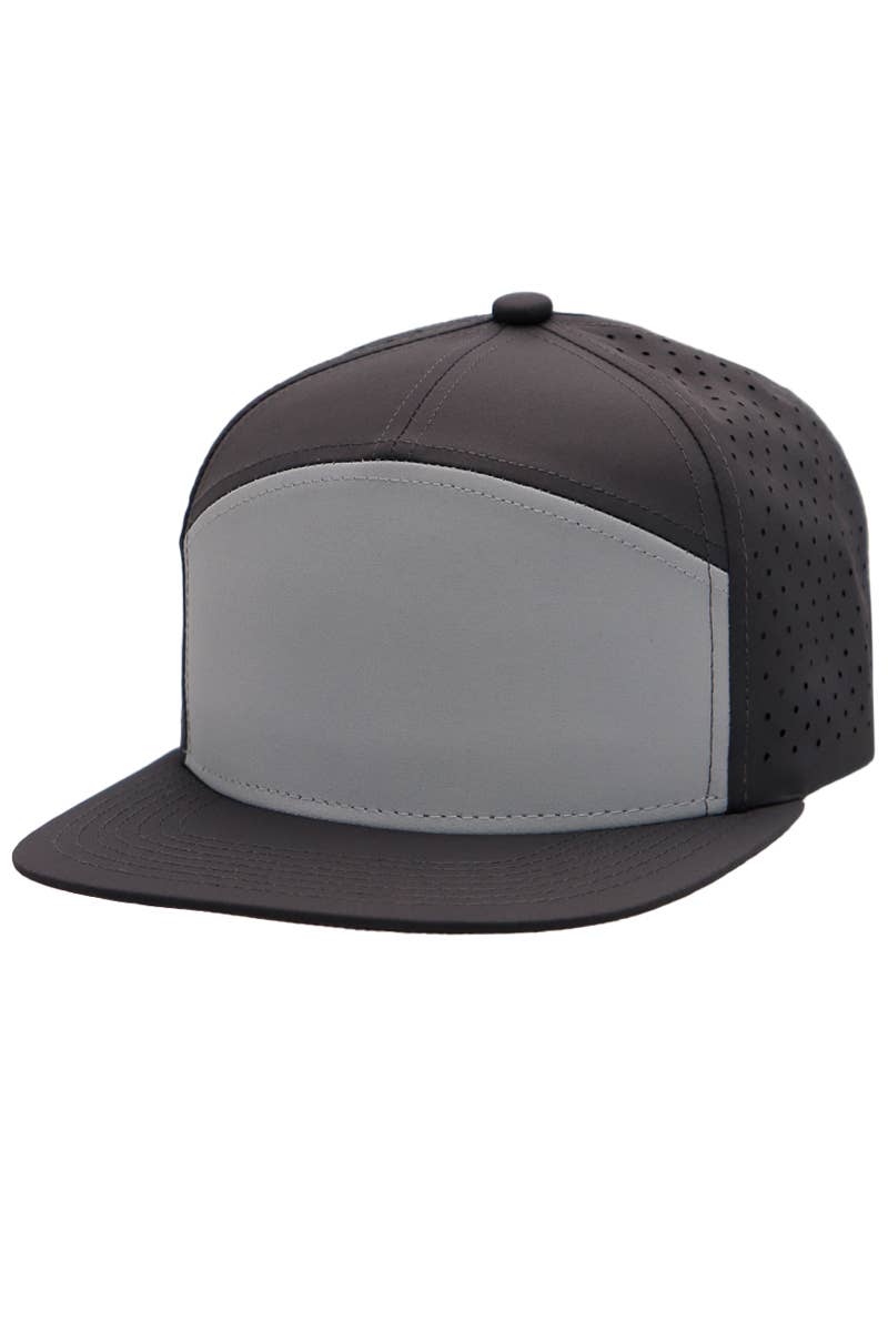 Cap Zone – Boné - Unissexo por atacado – Boné Snapback 7 Painéis com Frente Colorida e Perfurações Digitais22