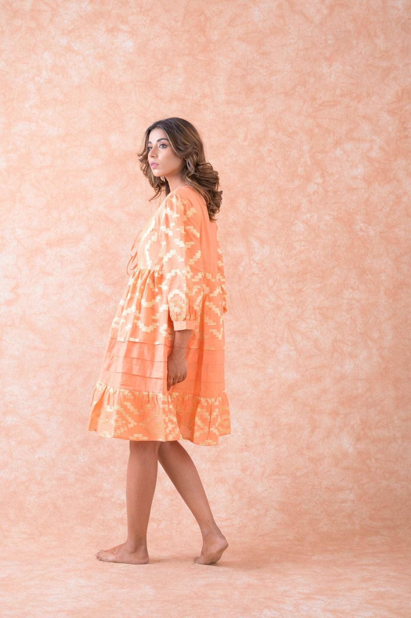 Rhea - Wholesale Dress - Women's - Rhea Art Tunic Top, Lightweight Cotton Ruffle Hem Design13