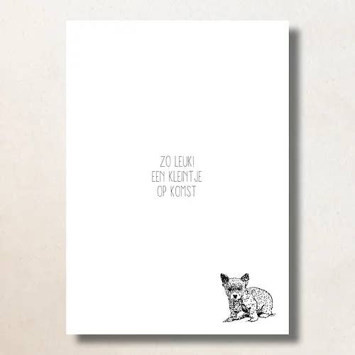 El pequeño en camino/A6/Card para venta al por mayor de Bijzondere Kaartjes