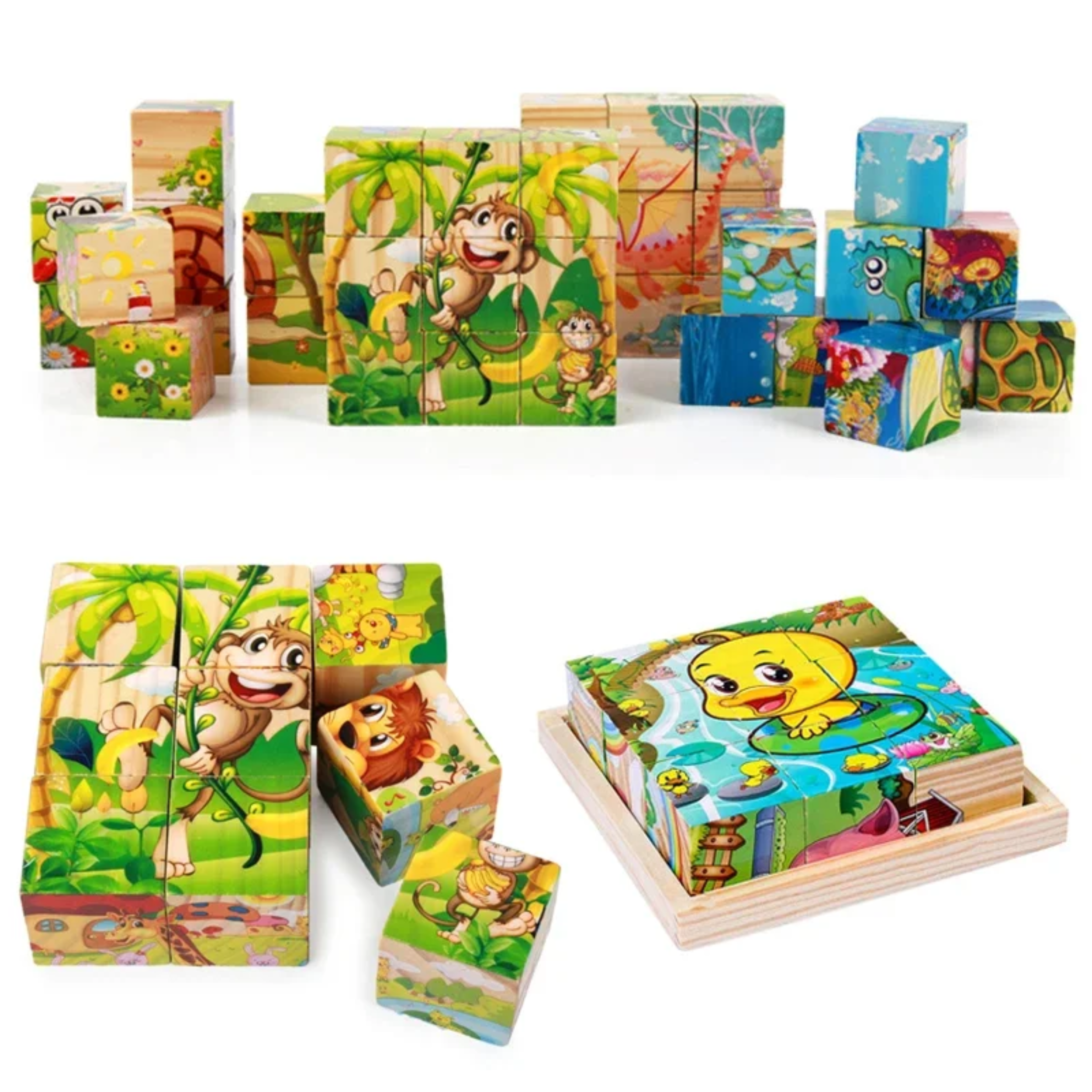 Toyarina - Wholesale Puzzle - Kids - 3D Wooden Cube Puzzle Toy for Kids’ Learning and Fun0