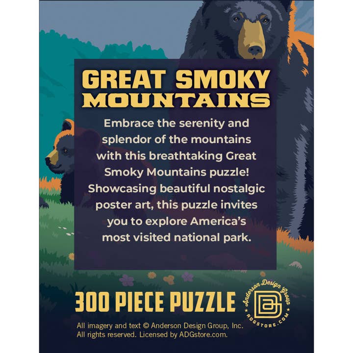 Masterpieces Puzzles - Wholesale Puzzle - Adult - Great Smoky Mountains National Park 300 Piece Jigsaw Puzzle2