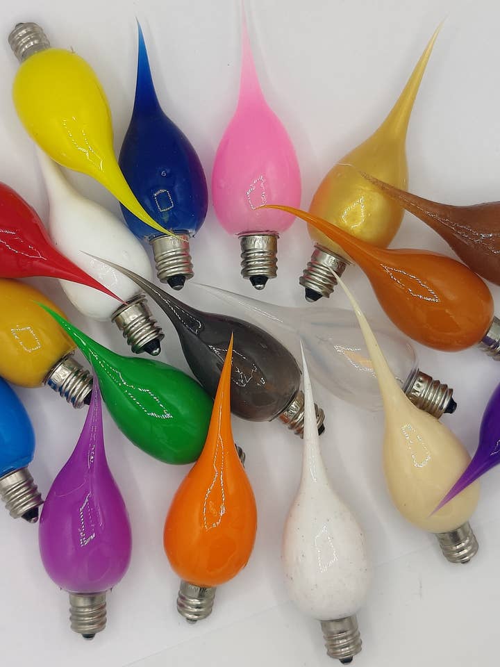 LED Filament Silicone Light Bulbs Hand Dipped, pack of 2 for wholesale by Just Browsing, LLC