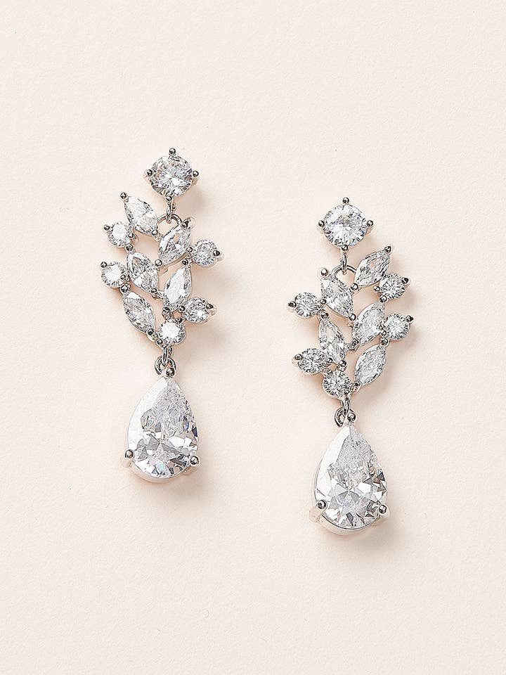 Anna Floral CZ Earrings for wholesale by Dareth Colburn Designs