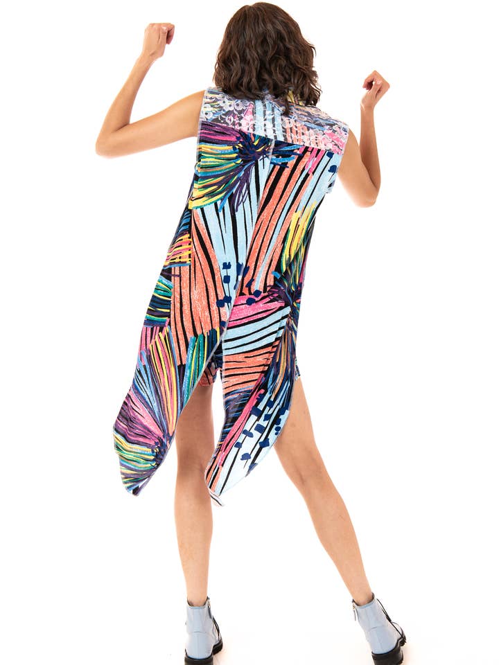 Franky Black/Crayon mouwloos shirt met staarten voor wholesale door Ears Of Buddha