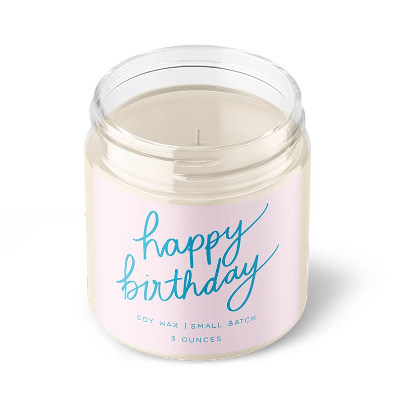 Poured Goods - Wholesale Jar/Filled Candle - Happy Birthday - Candle