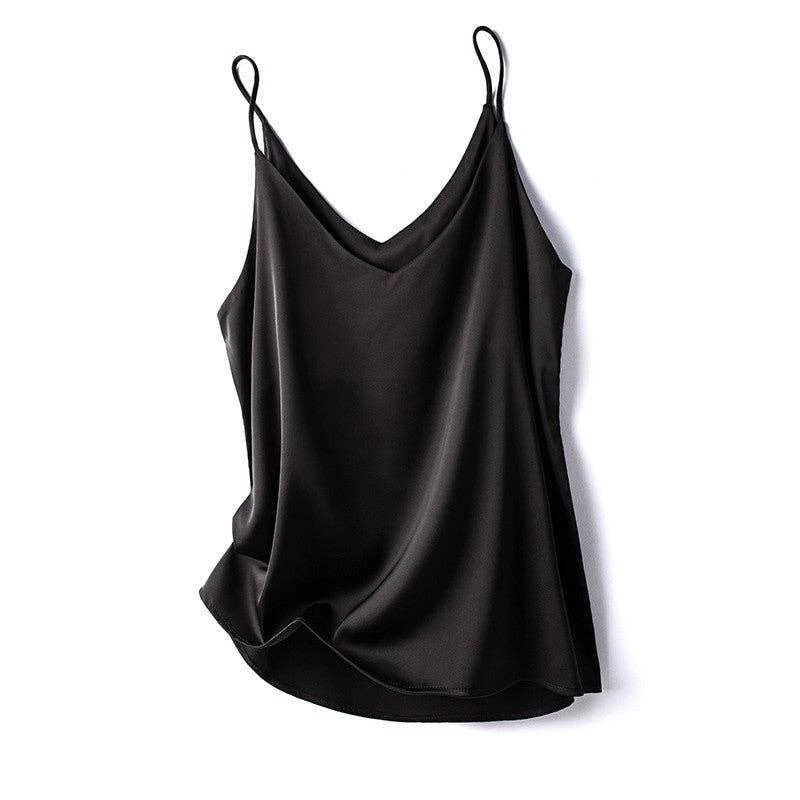 UZ Wholesale Store - Wholesale Camisole - Women's - Solid Color Basic V-Neck Short Small Strap Camisole0
