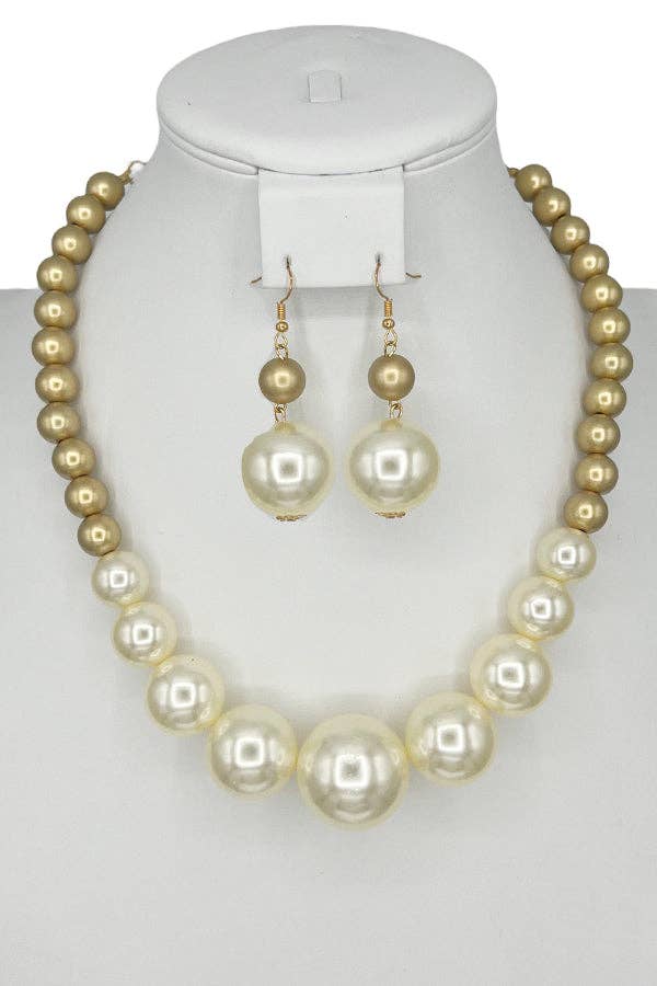 Andrea Bijoux – wholesale Smycken – Bead Pearl Halsband Set5