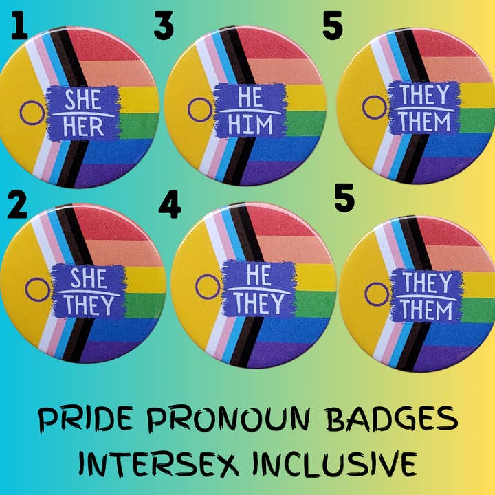 sent with Pride - Wholesale Lapel Pin/Button - Pride Intersex Inclusive Pronoun Badges Lgbt pin Badges4