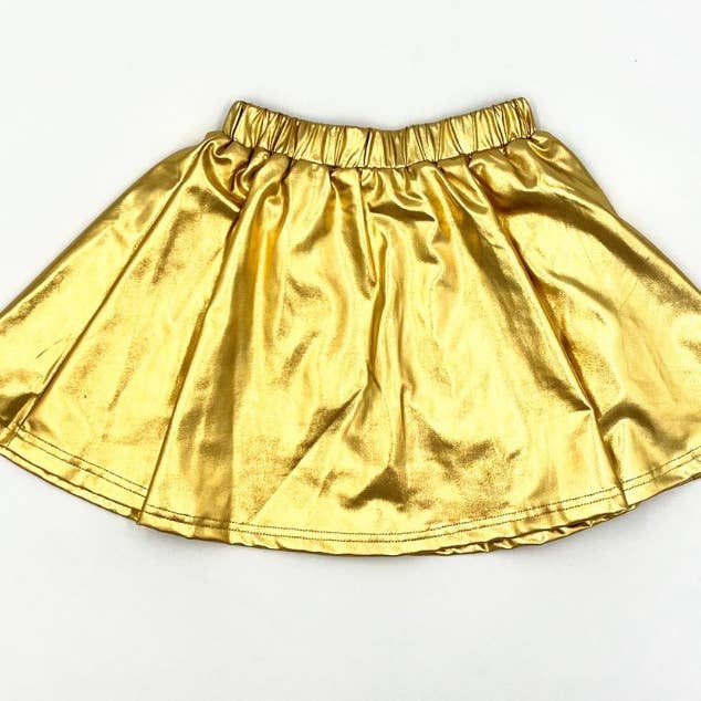 Jupes métalliques dorées pour la vente par Blended Spirit Children’s Clothing