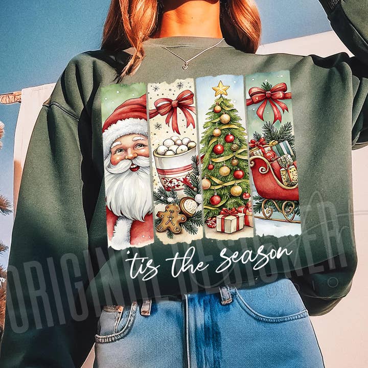 Tis The Season Christmas Tee, Vintage Merry Xmas Sweatshirt for wholesale by NVC Ecommerce LLC