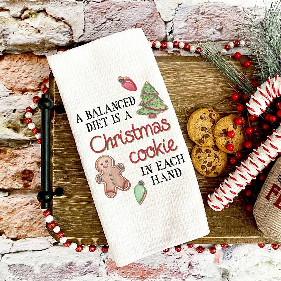 10 Piece Kitchen Towel and Dishcloth Set Early Holiday Microfiber Winter and Christmas Theme-Holiday 