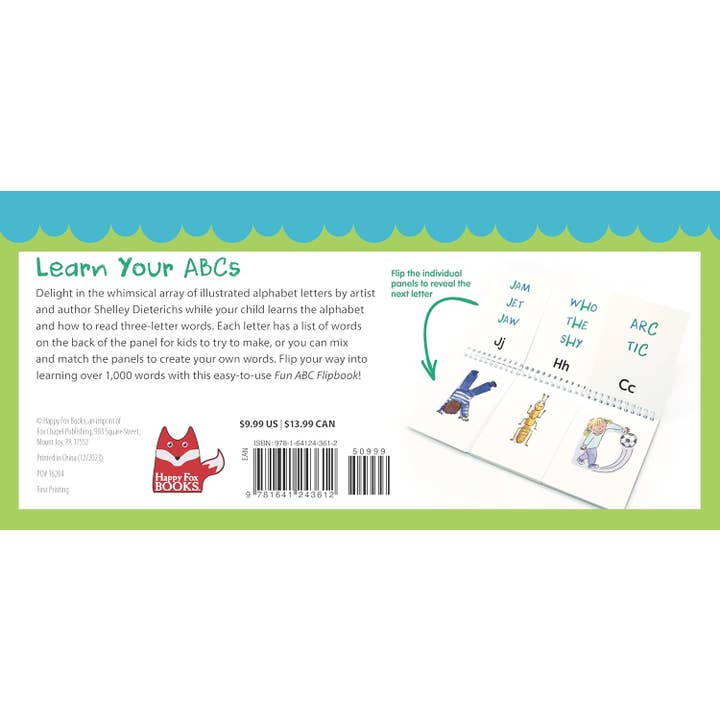 Fox Chapel Publishing - Venta al por mayor Libro - Niños - Fun folioscopio ABC: deletrea y aprende palabras de tres letras