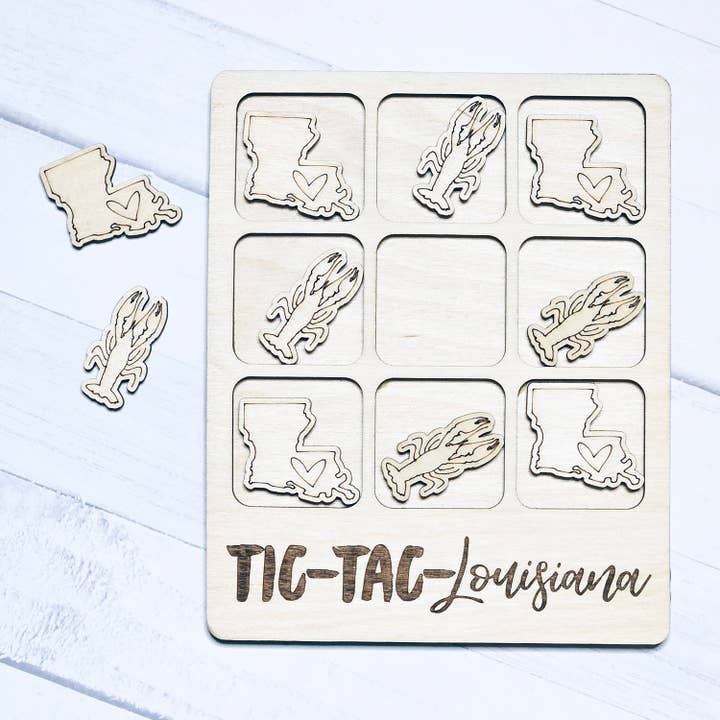 Louisiana Lobster Tic-Tac-Toe Game for wholesale by The Trendy Traveler