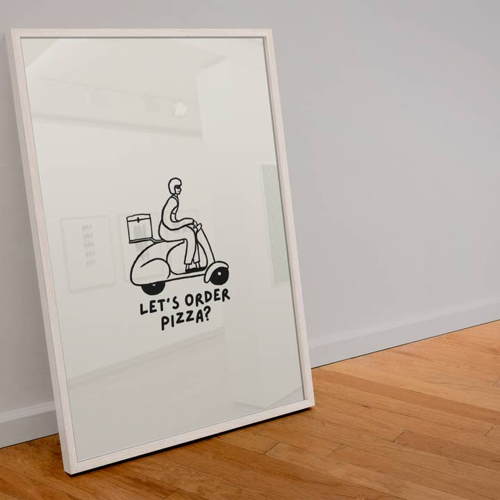Blue Iris Designs Co – wholesale Art print – Lets order pizza print