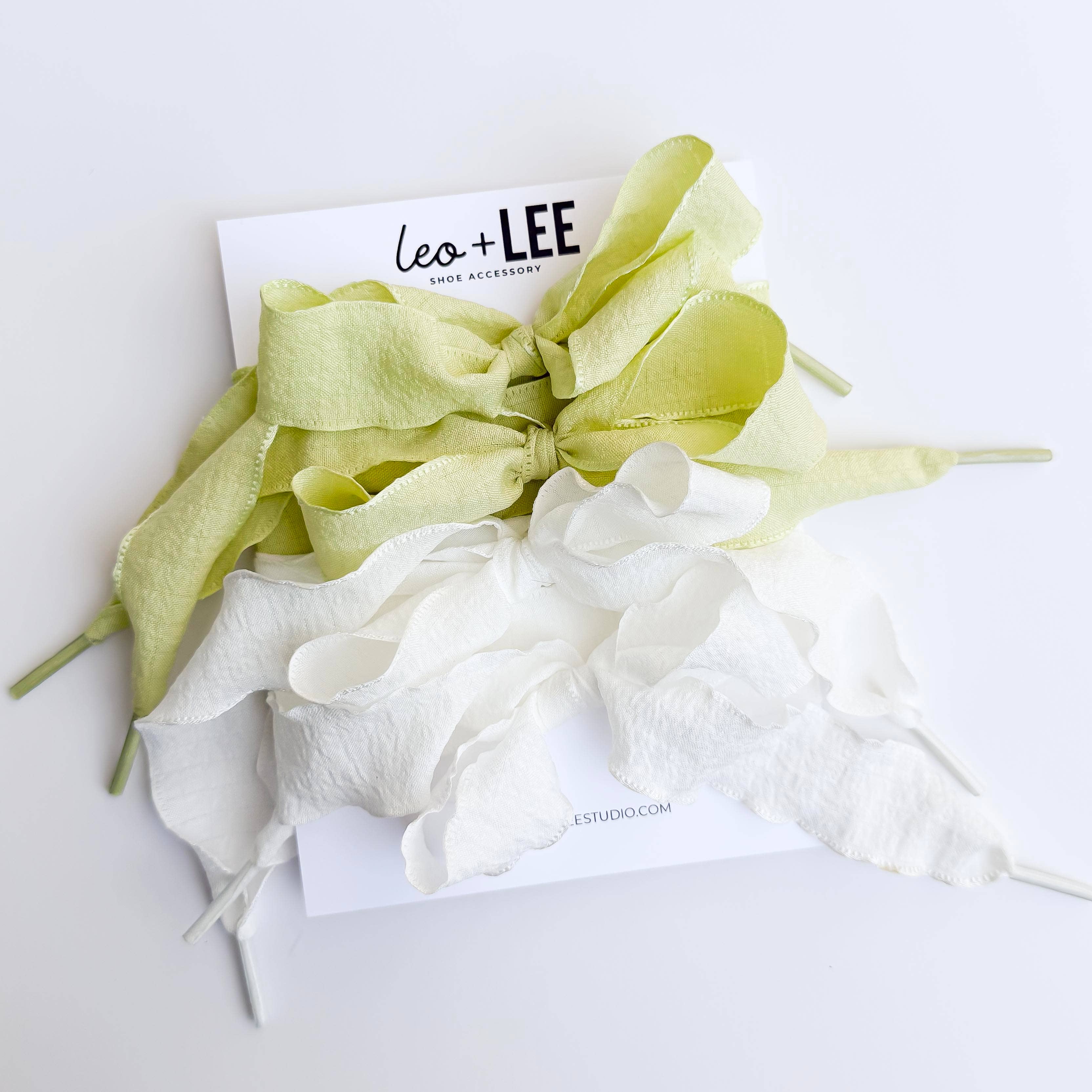 Leo & Lee Studio - Wholesale Shoelaces - Women's -  Gingham Shoe Lace Sets– Ribbon Bow Shoe Accessories22