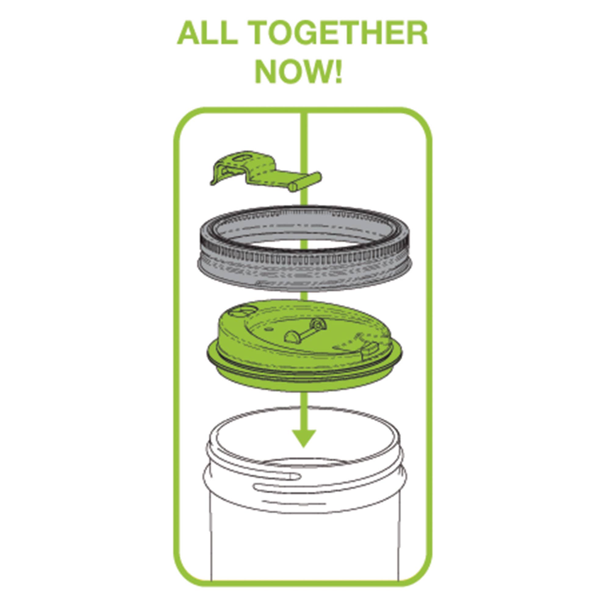 Fox Run Brands – wholesale Drink lids – Jarware Drink Lid for Wide Mouth Mason Jar, Green4