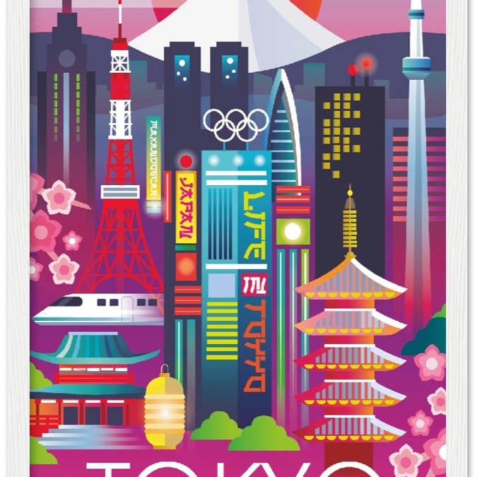 Tokyo Premium Matte Paper Wooden Framed Poster for wholesale by Max & Oscar