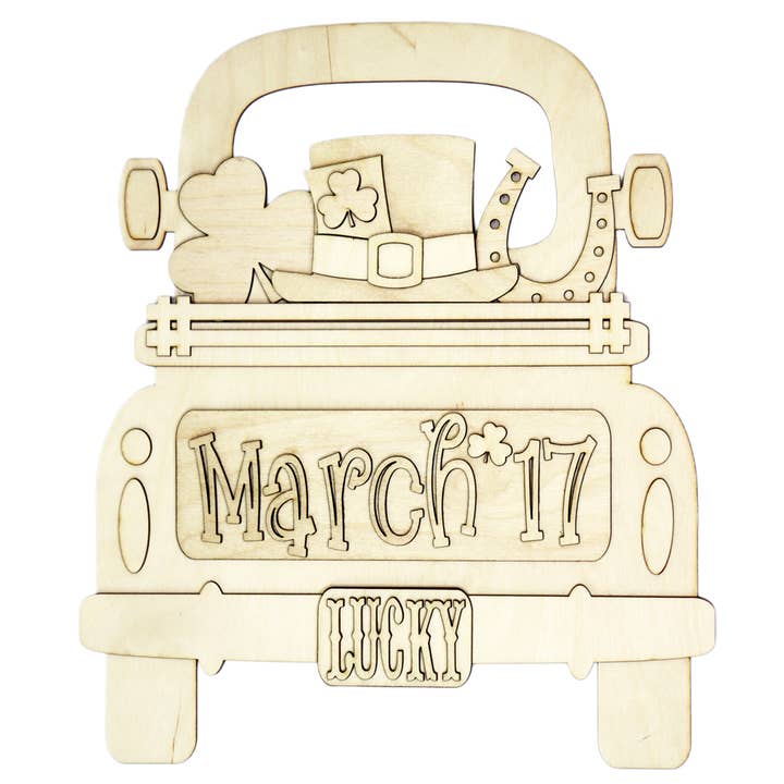 Inserts interchangeables St. Patricks (camions ou accroche-portes) pour la vente par Timber & Twine DIY