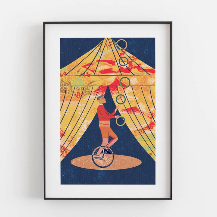 Keep Your Balance A4 Print for wholesale by The Hatched Line
