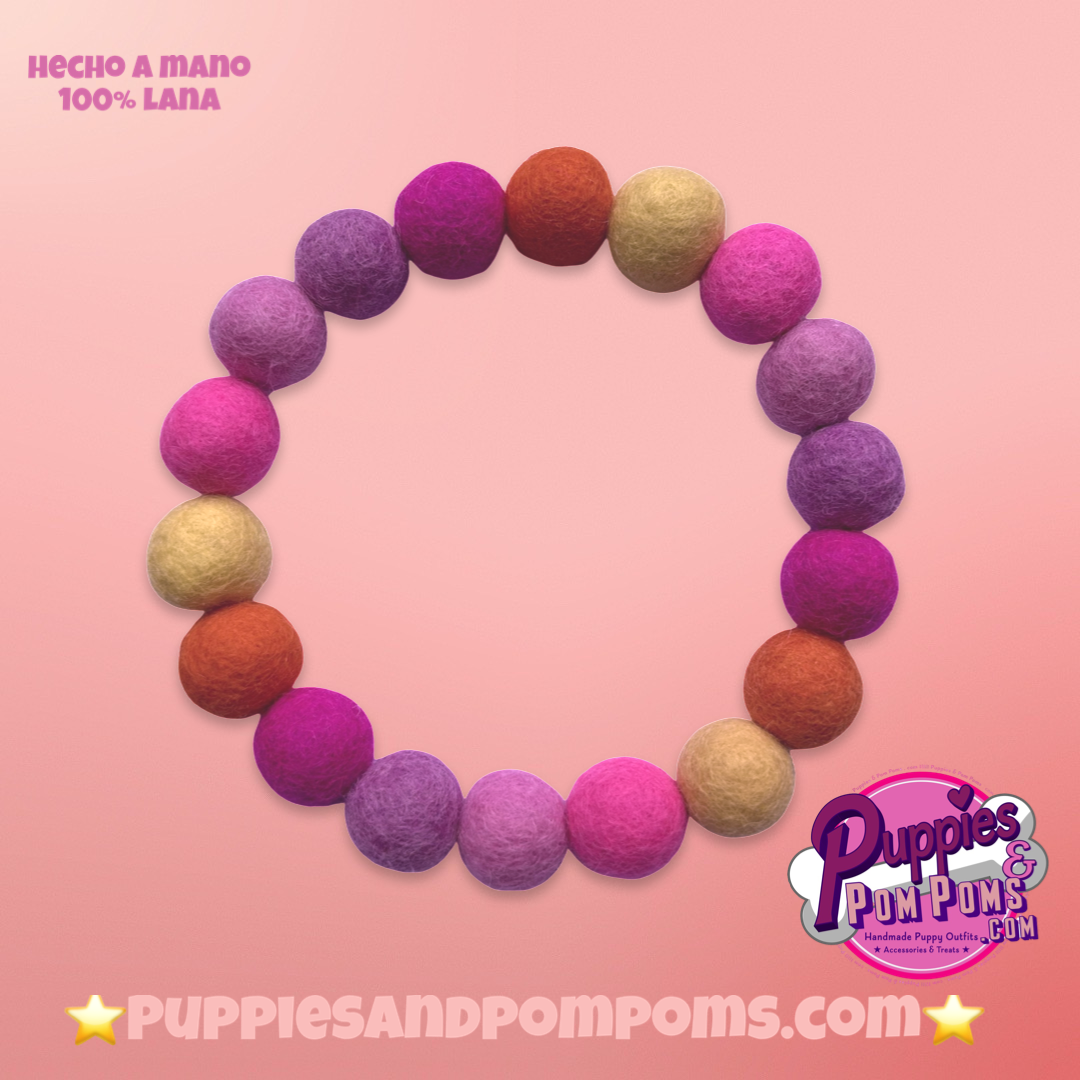 Puppies & Pom Poms - Wholesale Pet Collar - Dog - Pink - Personalised Pom Pom Dog Collar7