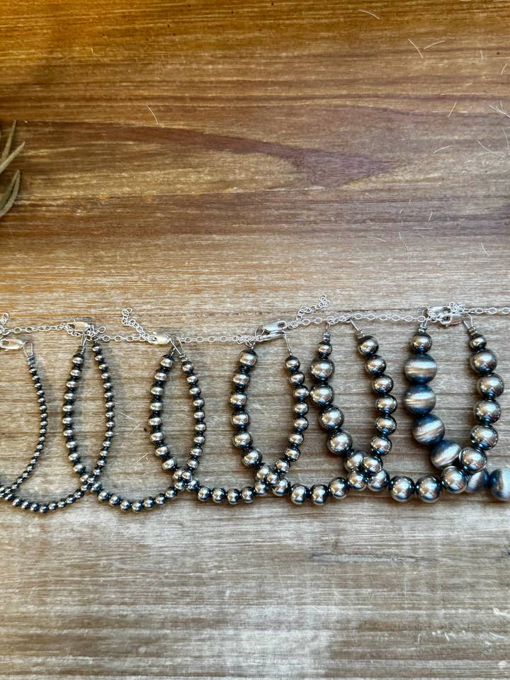 Sterling Silver Pearl Bracelet – Available in All Sizes for wholesale by The Bijoux FAB