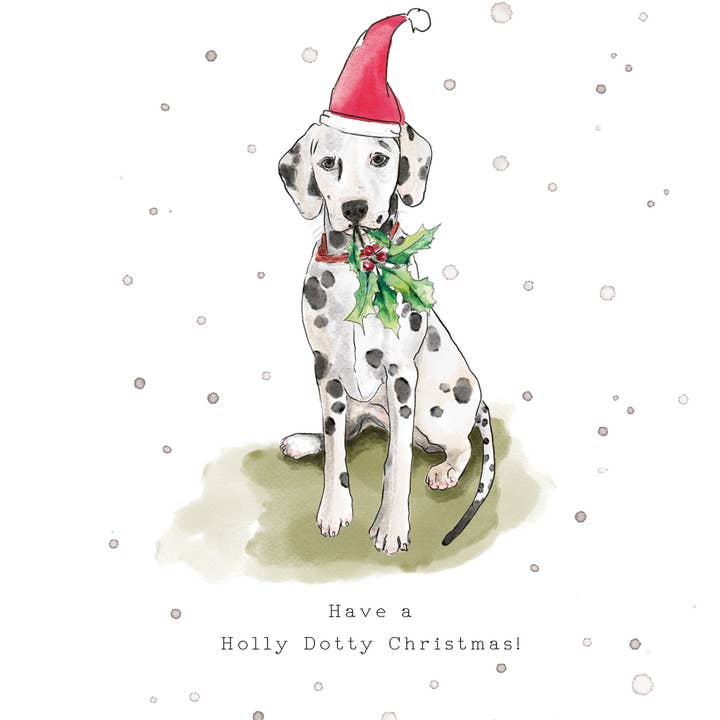 Cartão Holly Dotty Dálmata simples (A6) por atacado de feather.ink