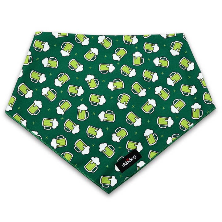 Green Beer Bandana for wholesale by Dubdog Designs