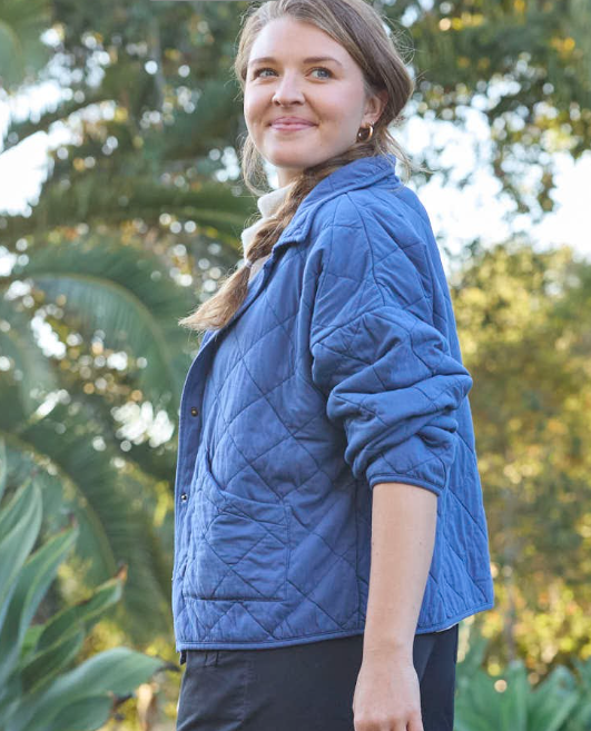 and for Good - Wholesale Jacket - Women's - Countryside Quilted Jacket - Inky Blue18
