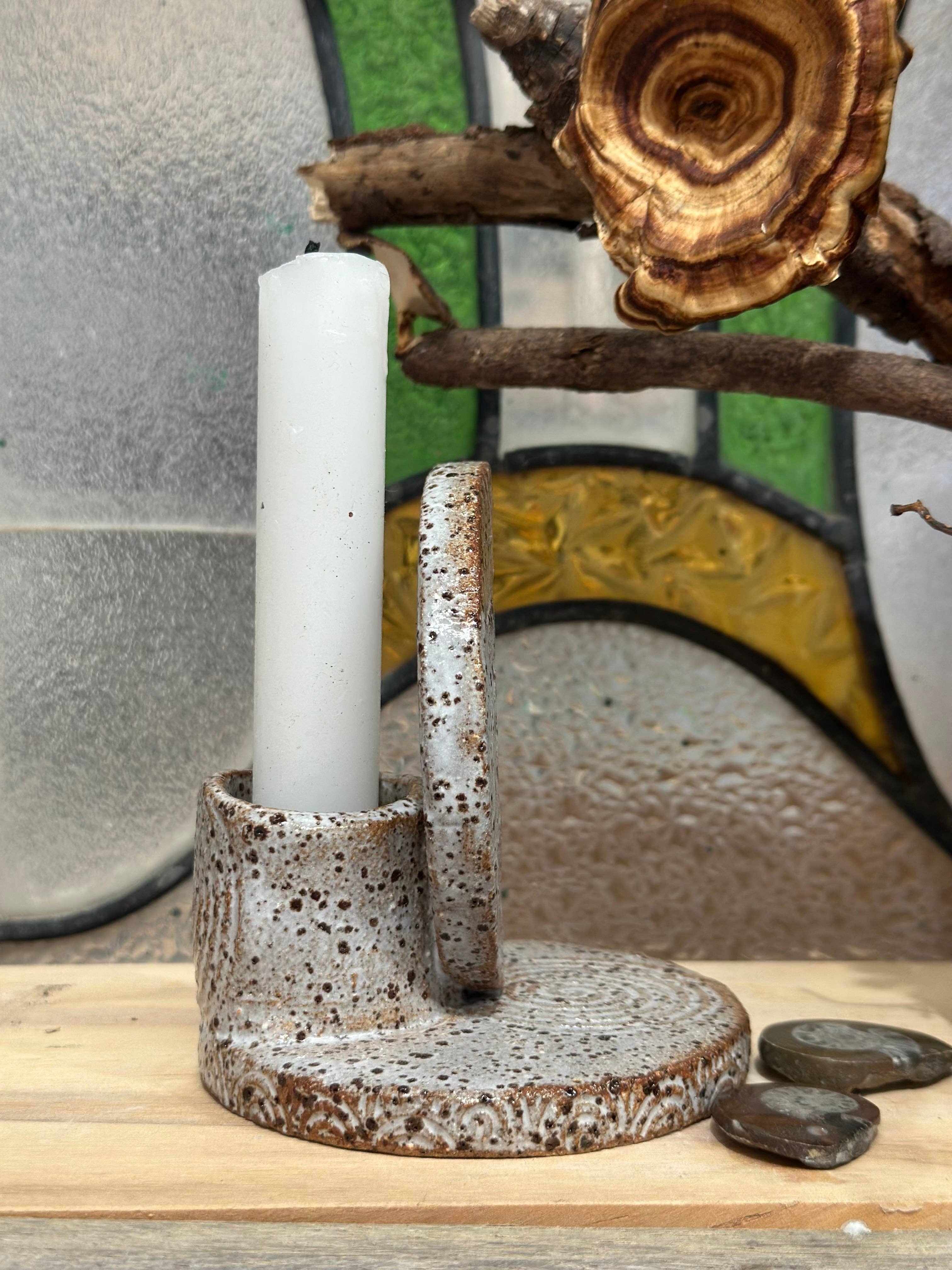 Carys Martin Ceramics - Wholesale Candle Holder - Crescent Moon Candle & Smudge Holder1
