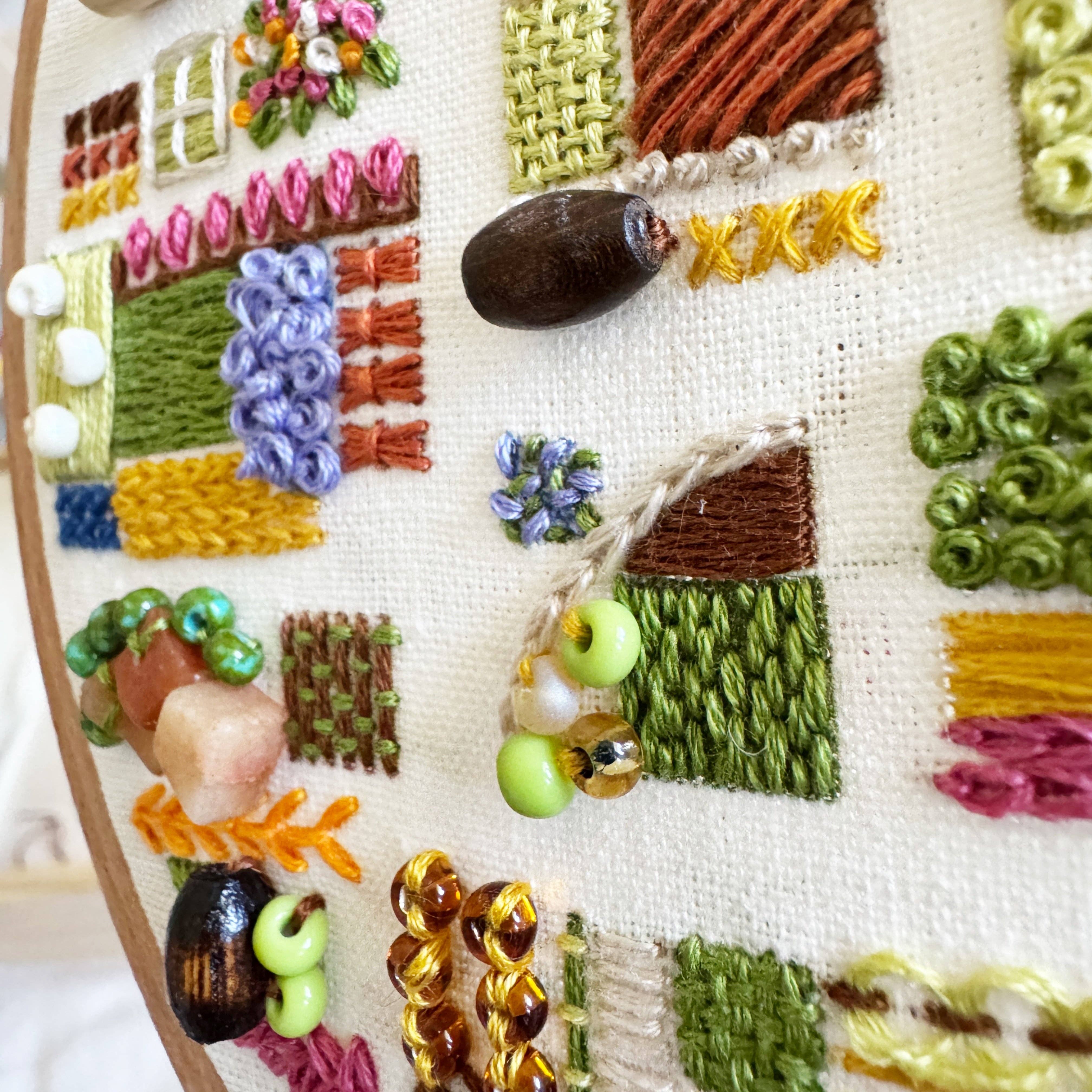 Rosanna Diggs Embroidery - Wholesale Embroidery/Cross Stitch Supplies - August in the Garden - Advanced Embroidery Kit11