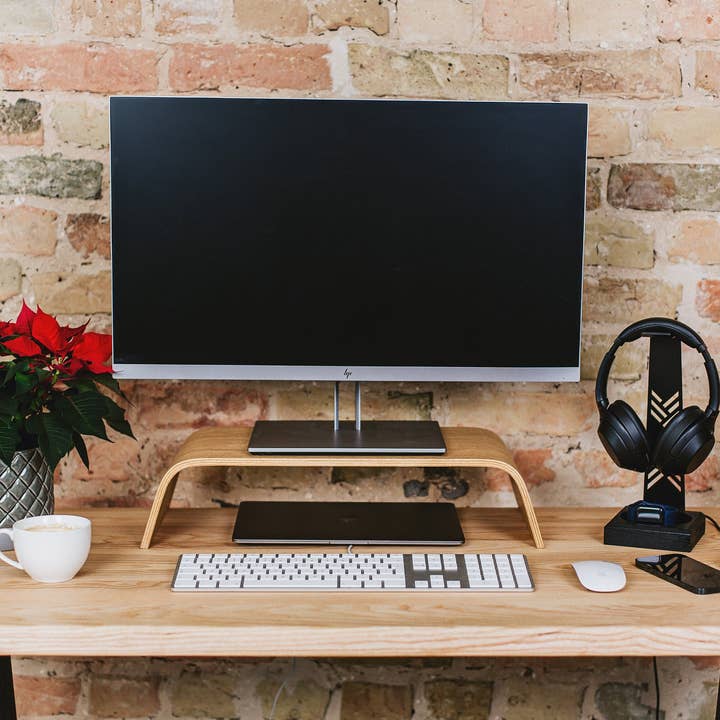 Halostands – wholesale Bärbar laddare – Hörlurar stå trä, hörlurshållare, gamer gåvor, hem-147