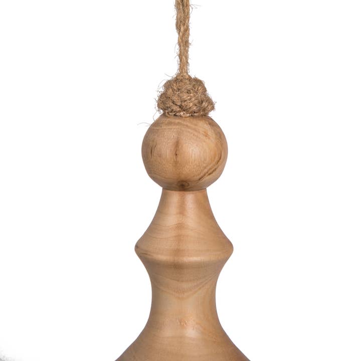 Light Natural Vickerman 12" Lt Nat Turned Wood Finial Ornt 2/Bag for wholesale on Faire1