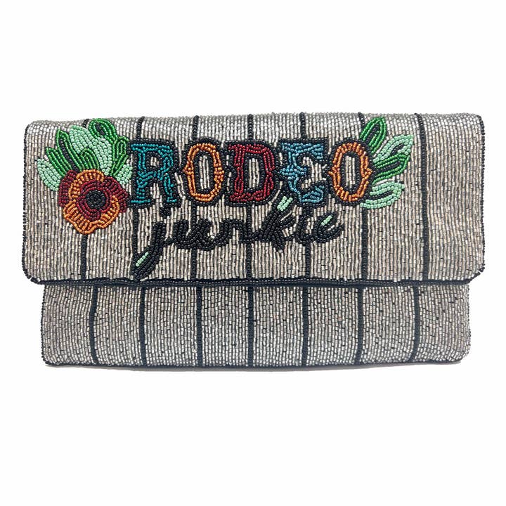 RODEO JUNKIE BEADED CLUTCH for wholesale by Pizzazz, Inc.