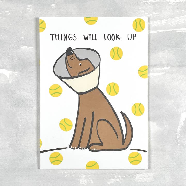 Funny Get Well Soon Card for a Dog Lover - Cone of Shame for wholesale by Tatutina