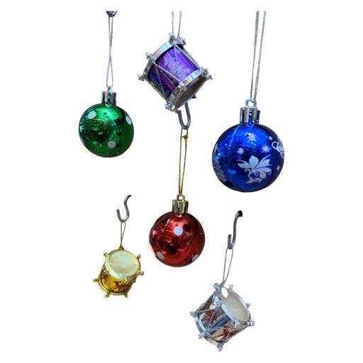 Christmas Ornaments Pack Of 12 Pink Purple Green BlueRe-250 for wholesale by International Gifts Ltd.