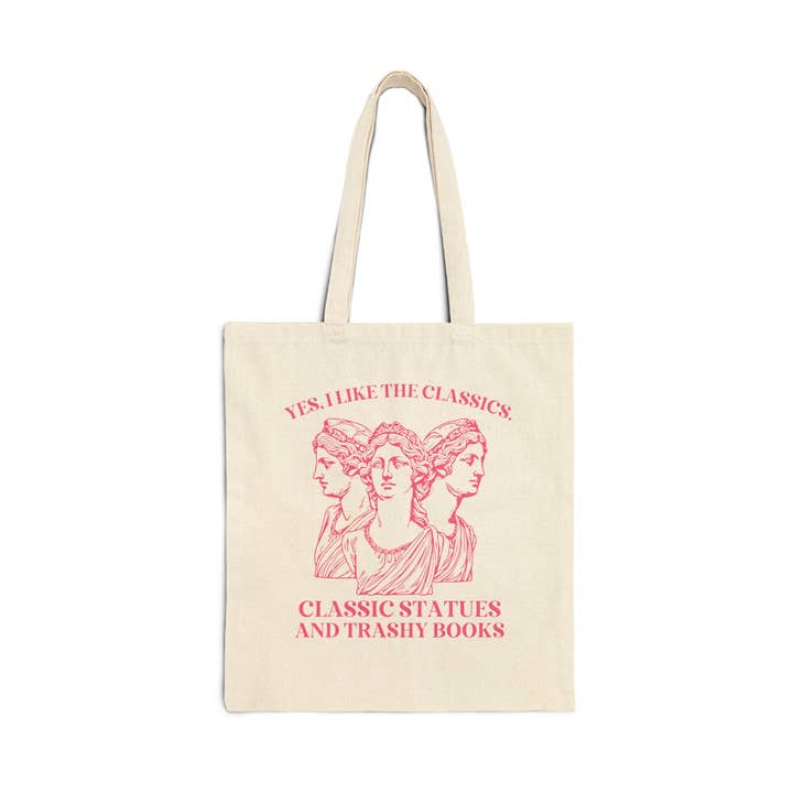 Funny Book Lover Tote for Romance Readers: Silly Trashy Book for wholesale by Opal and June